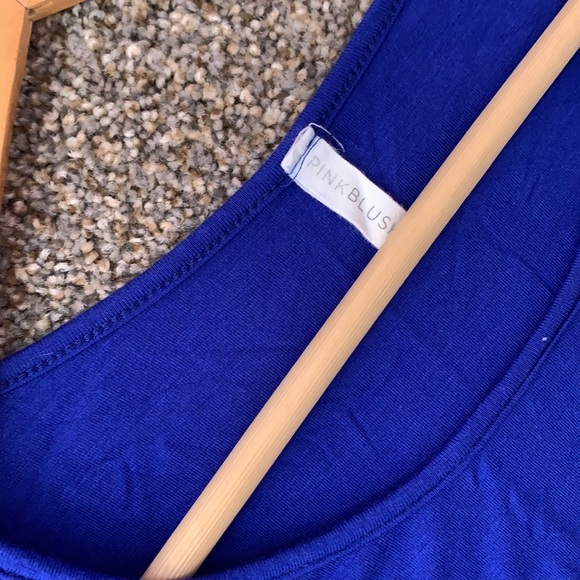 PinkBlush Royal Blue Damask Maternity Maxi Dress - Picture 6 of 6